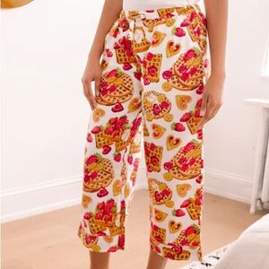 Printfresh Waffles in Bed Cropped Pant Pajamas